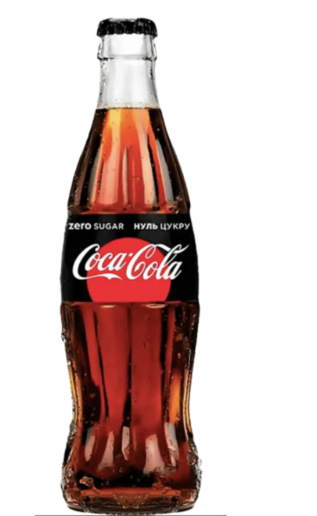 Напій сильногаз. Coca-Cola Zero Sugar 0.25 л скло